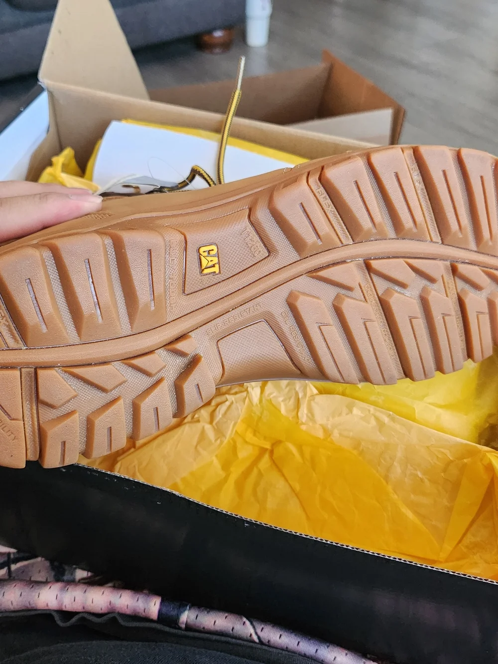 CAT Outline Steel Toe Boots - Honey Reset Size 11m